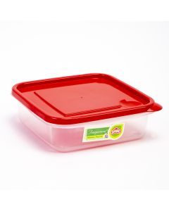 Recipiente cuadrado 28oz/830ml rojo guateplast