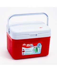 Hielera Guateplast polar pequeña 4.9l rojo