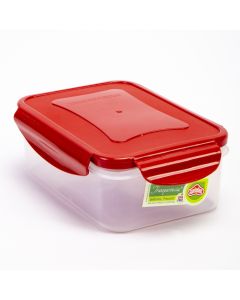 Recipiente click clak rect 30oz rojo guateplast