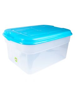 Caja 56l plástica celeste