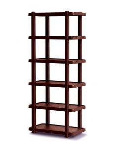 Mueble modular guateplast multifunconal 6 niveles chocolate