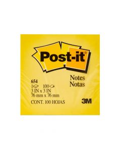 Notas adhesivas post-it amarillo 3x3