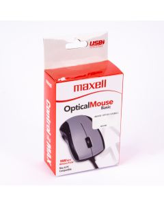 Mouse óptico con cable USB gris