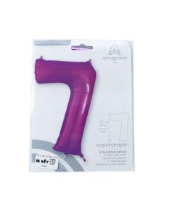 GLOBO METAL #7 FUCSIA 36PULG