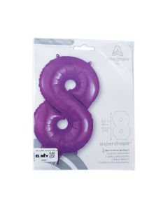 GLOBO METAL #8 FUCSIA 36PULG