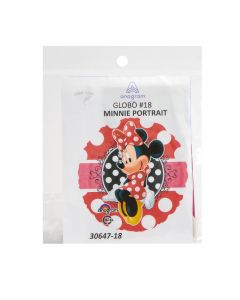 Globo metal Minnie circular roj 18pulg