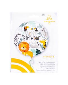 Globo metal cumpleaños salvaje 18pulg