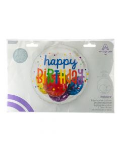 Globo metálico cumpleaños arcoíris