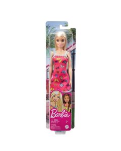 Muñeca Barbie básica con vestido estampado +3a surtido