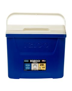 Hielera azul y blanco