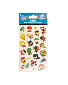 Calcomanía justice league dc 4 hojas +3a