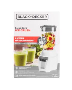 Licuadora blanca 8 velocidades 1,5 litros vaso plástico