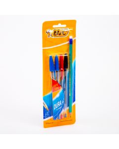 Lapicero BIC cristal dura 4und + lápiz