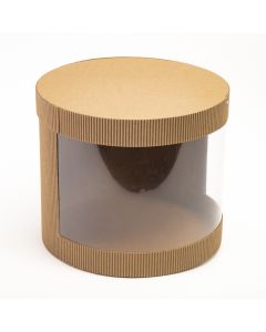 Caja cilíndrica con ventana