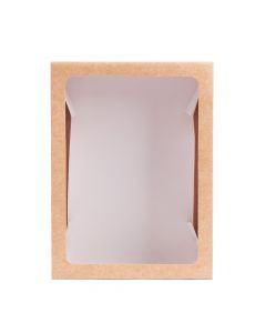 Caja cartulina lisa con  ventana 7,5x29,5x22,3