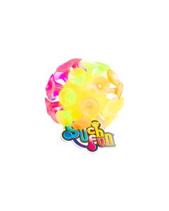 Bola plástica lisa con ventosa y luz multicolor surtido