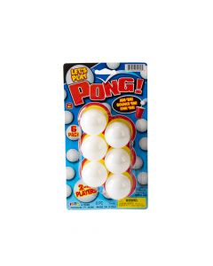 Pelota plástica ja-ru ping pong 6und blanca