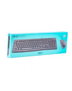 Kit Logitech teclado y mouse usb mk120 negro