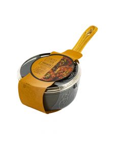 Olla aluminio lisa con tapa y mango plástico 1.5qt