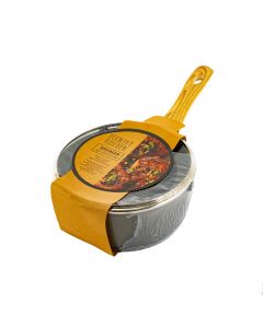 Olla aluminio lisa con tapa y mango plástico 3qt 