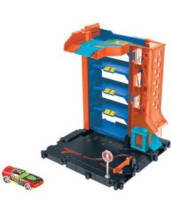 Pista hot wheels city estacionamiento vehículos +4a