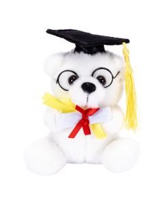 Peluche blanco de graduación
