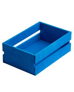 Caja madera t/rejas abierta 6.8x20x12cm azul