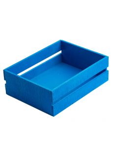 Caja madera t/rejas abierta 7.2x23.5x16cm azul