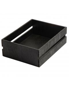 Caja madera t/rejas abierta 7.2x23.5x16cm negro