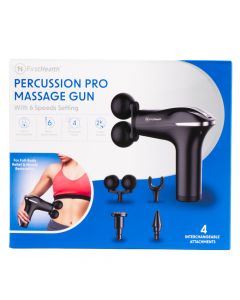 Masajeador percusión dual 6 velocidades recargable 2h 