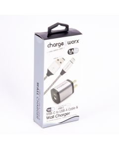 Cubo carga y cable USB carga rápida 2pzas 
