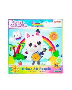 Rompecabezas lenticular gabbys dollhouse 3d 23x31cm 24pzas