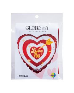 Globo metálico amor diseño flecha