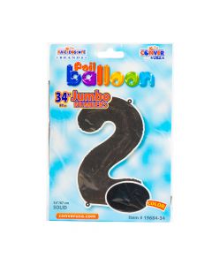 Globo metal #2 34pulg negro
