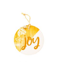 Colgante madera redondo estampado joy