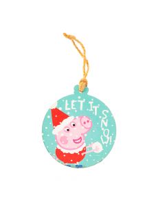 Figura colgante country esfera Peppa Pig let it snow