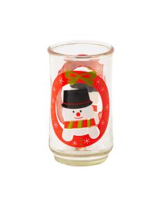 Vaso vidrio diseño navideño