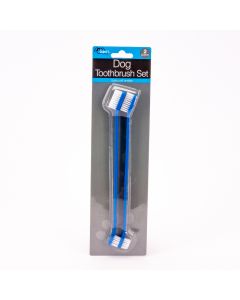 Cepillo diente plástico para perro 2pzas azul