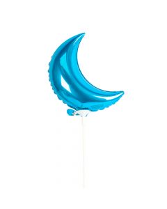 Globo metal luna turqueza 9pulg