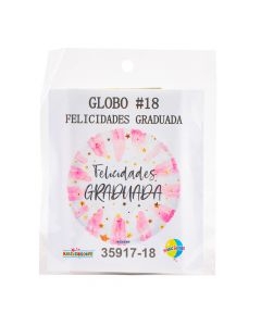 Globo metal graduada pink 18pulg