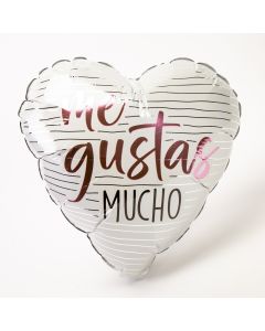 Globo metal hola me gustas mucho 18pulg