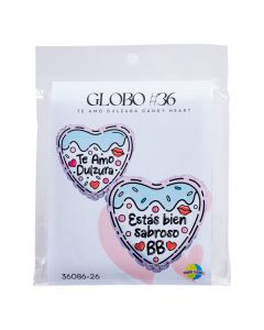 Globo metálico corazón candy