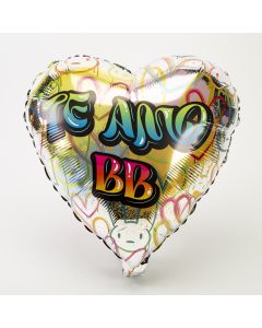 Globo metal te amo bebé 18pulg
