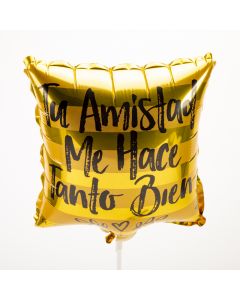 Globo metal corazón tu amistad me hace tanto bien 9pulg