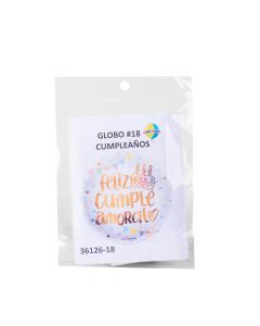 Globo metálico feliz cumple amorcito 18pulg