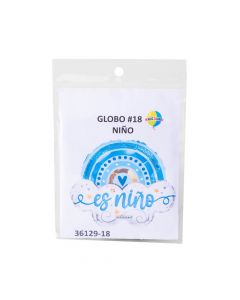 Globo metálico es niño nube 18pulg