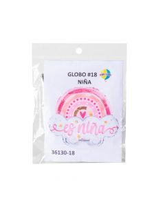 Globo metálico es niña nube 18pulg