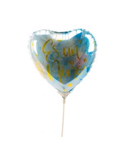 Globo metálico es niño acuarela 9pulg