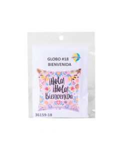 Globo metálico hola bienvenida 18pulg