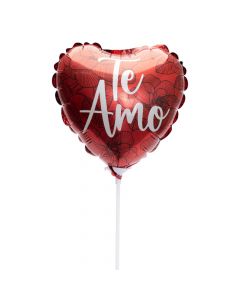 Globo metálico floral te amo